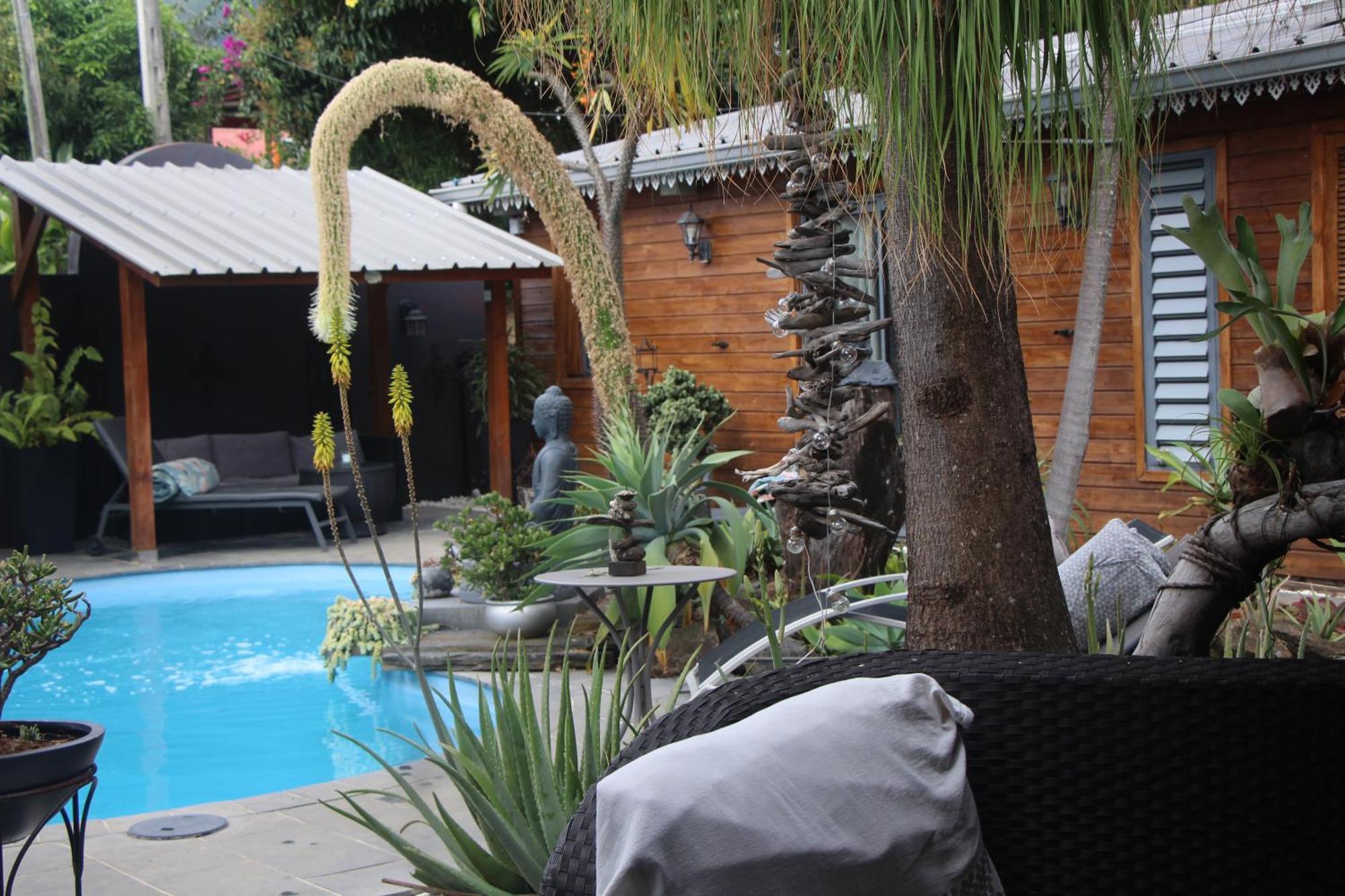 La Liane De Jade 974-Lodge Le Palissandre - Jacuzzi Privatif - Piscine Chauffee Le Bois de Nefles  Buitenkant foto